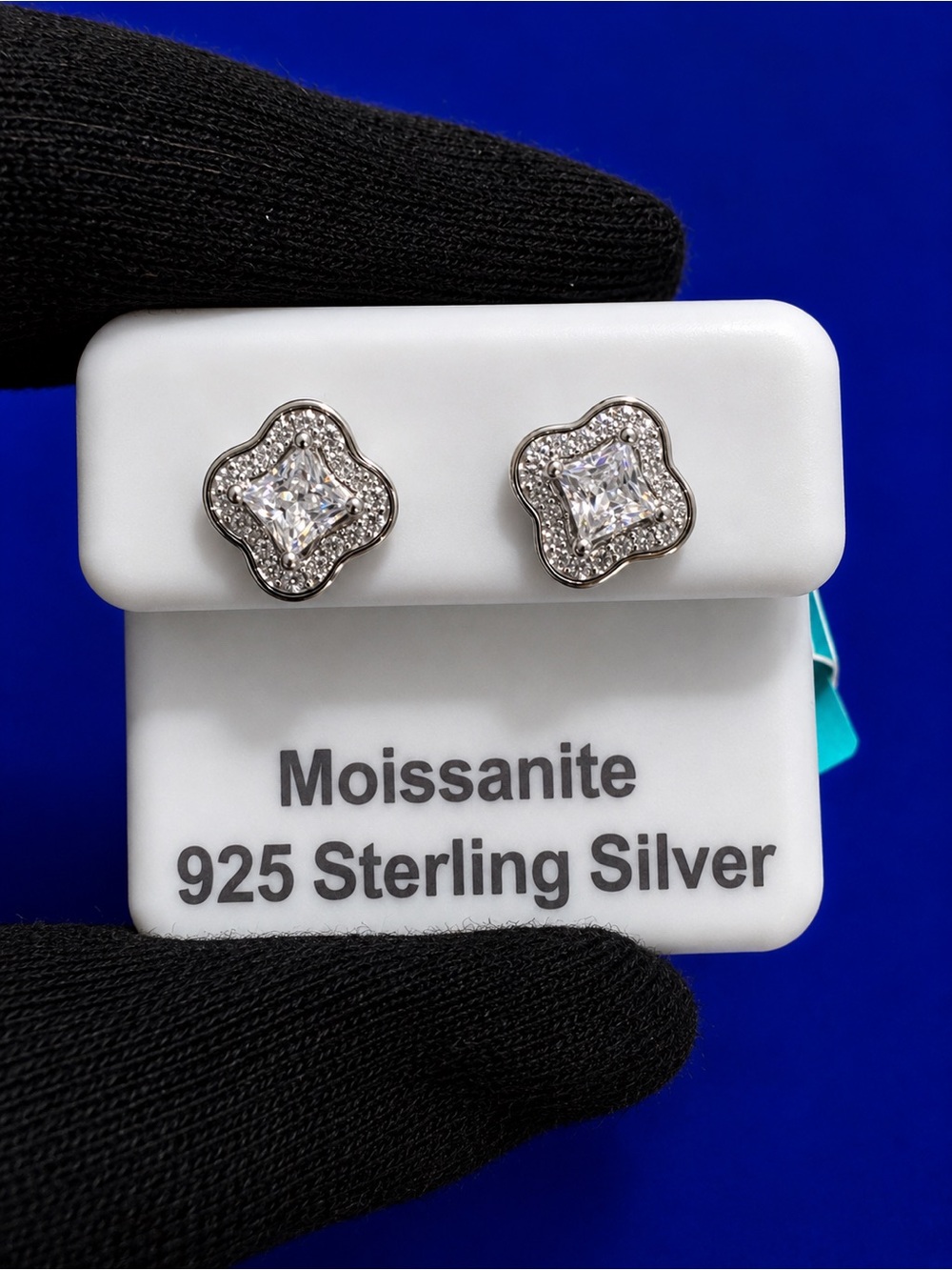 925 Sterling Silver Moissanite Stud Earrings